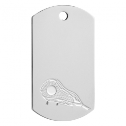 Lacrosse Dog Tag Key Ring