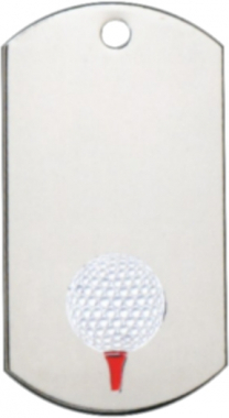 Golf Dog Tag Key Ring