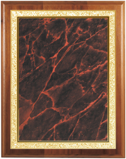 7" x 9" Plaque with Maroon Florentine Plate