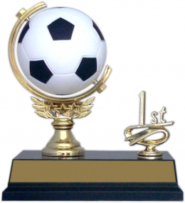 6-inch "Soccer Spinner with Side Trim" Trophy