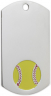 Softball Dog Tag Medal - DT39131