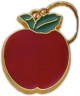 2" x 1-3/4" Apple Keyring - S14