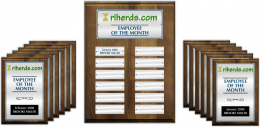 Color Employee Recognition Plaque Package