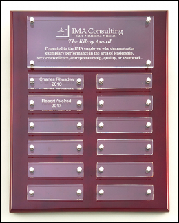 Rosewood & Acrylic 12-plate Perpetual Plaque 