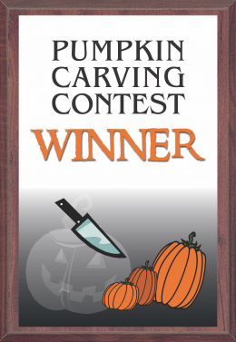 6" x 8" Pumpkin Carving Contest Plaque