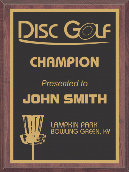 6" x 8"  Disc Golf Plaque