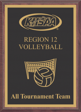 7" x 9" KHSAA Volleyball District/Regional Tournament Plaque
