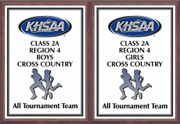 KHSAA Cross Country Color Regional All Tournament/MVP Plaques