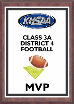 7" x 9" KHSAA Football District/Regional MVP Plaque