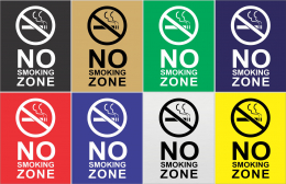 5" x 6-1/2" No Smoking Plastic Sign