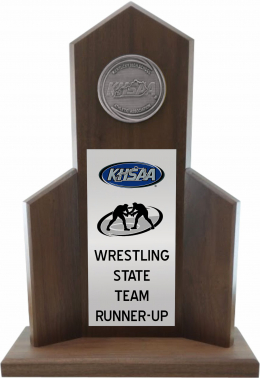 Wrestling State Runner-up Trophy
