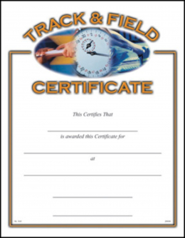 Track & Field Certificate