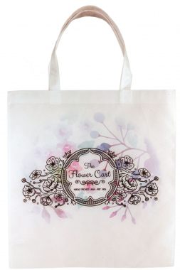Color Imprinted White Canvas Tote Bag