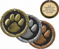 2" Paw Print Medallion