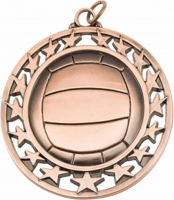 2-1/2" Volleyball Bronze Medallion