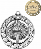 2-1/2" Victory Silver Medallion