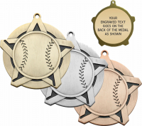 2-1/4" Baseball Super Star Medallion