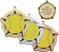 2-1/4" Softball Super Star Medallion