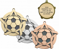 2-1/4" Soccer Super Star Medallion