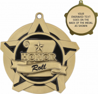 2-1/4" Honor Roll Super Star Medallion