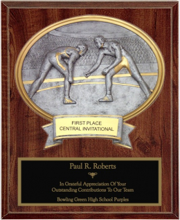 Wrestling Oval Plaque