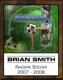 Soccer Clock Plaque