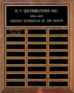 Traditional Walnut Perpetual Plaque - P3304-6