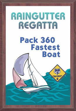 Cub Scout Raingutter Regatta Plaque - SP46-68RGD