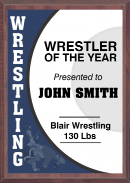 8" x 10" Wrestling Plaque