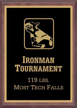 6" x 8"  Wrestling Plaque