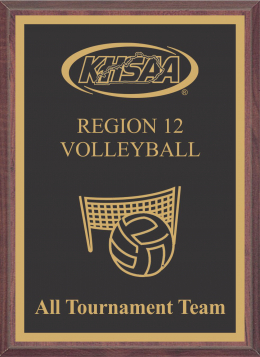8" x 10" KHSAA Volleyball District/Regional Tournament Plaque