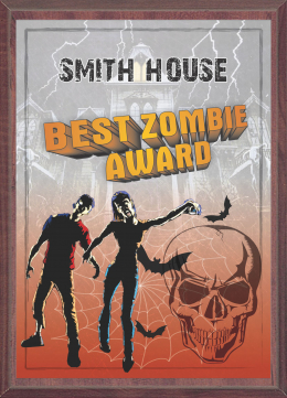 6" x 8" Halloween Zombie Plaque