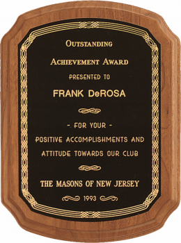 American Walnut Plaque