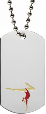 Gymnastics Dog Tag with Chain