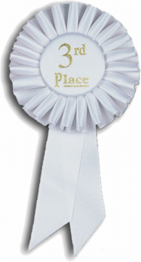 Color Insert Rosette Baseball Ribbons