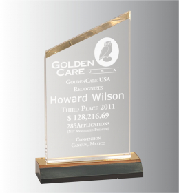 4-1/2" x 8" Beveled Peak Acrylic Award