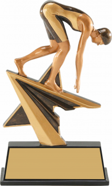 Star Power Female Swimmer Resin