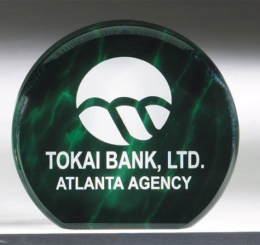 4" "Aurora Green Marble" Acrylic Award
