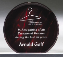 4" "Aurora Sienna Marble" Acrylic Award