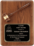 xxxAmerican Walnut Gavel Plaque - PG1687