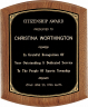 xxxArched Walnut Plaque - P1801-3