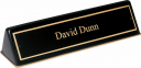 Black Stain Piano-Finish Desk Nameplate  - 556