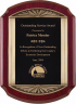 xxxAntique Bronze Framed Rosewood Plaque -  P4137