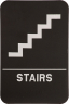 Stairs ADA Black Plastic Sign - ADA108