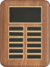 American Walnut 12-plate Perpetual Plaque - P1696