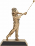 Golfer Male Gold Resin - 50621-G
