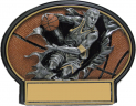 Basketball Male Burst Thru Resin - BT757