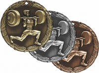 2" Weight Lifter Medallion