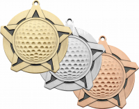 2-1/4" Golf Super Star Medallion