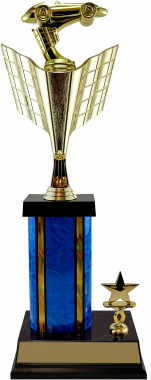 12" Pinewood Derby Racing Tower Trophy w/Trim